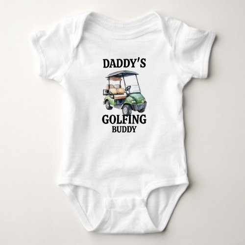 Daddys Golfing Buddy Golf Car Themed Baby Bodysuit