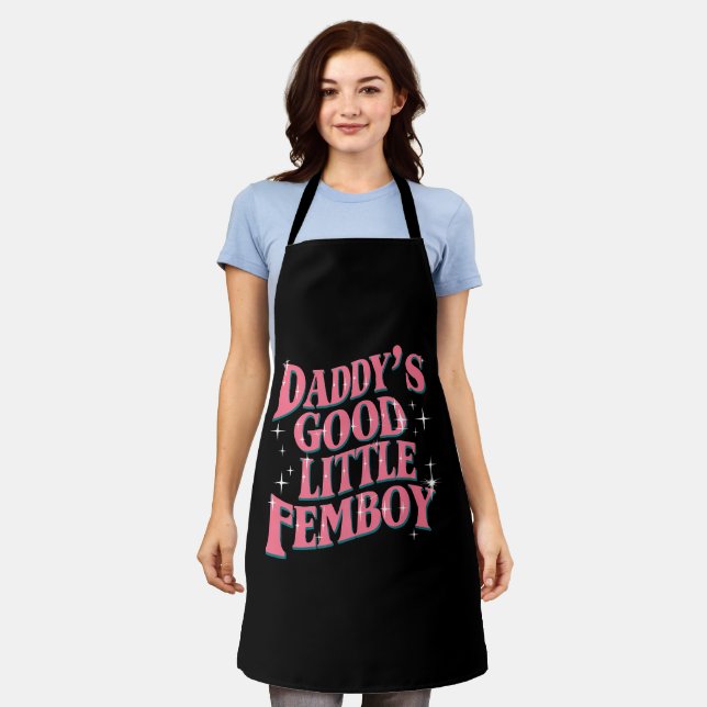 Daddy's Good Little Femboy LGBT Gay Pride Femoby Apron (Worn)