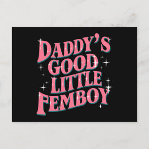 Daddy's Good Little Femboy LGBT Gay Pride Femoby Postcard