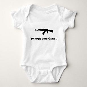 Daddys Got Guns Outfits Baby Bodysuit
