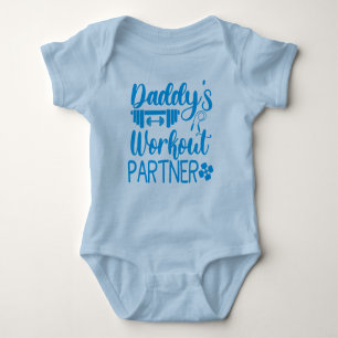 Daddy's Gym Baby Grow Funny Workout Gifts Baby Bodysuit