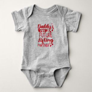 Daddy's Gym Baby Grow Funny Workout Gifts Bodysuit