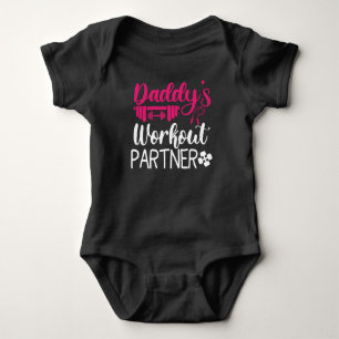 Daddy's Gym Baby Grow Funny Workout Gifts Bodysuit