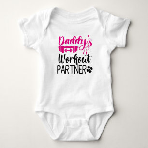 Daddy's Gym Baby Grow Funny Workout Gifts Bodysuit