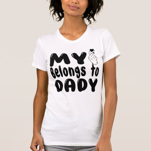 Daddys Heartbeat A Fathers Day Tribute T_Shirt