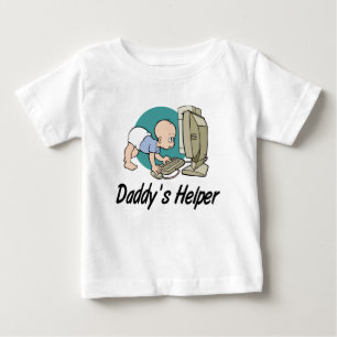 Daddy's Helper Computer Baby T-Shirt