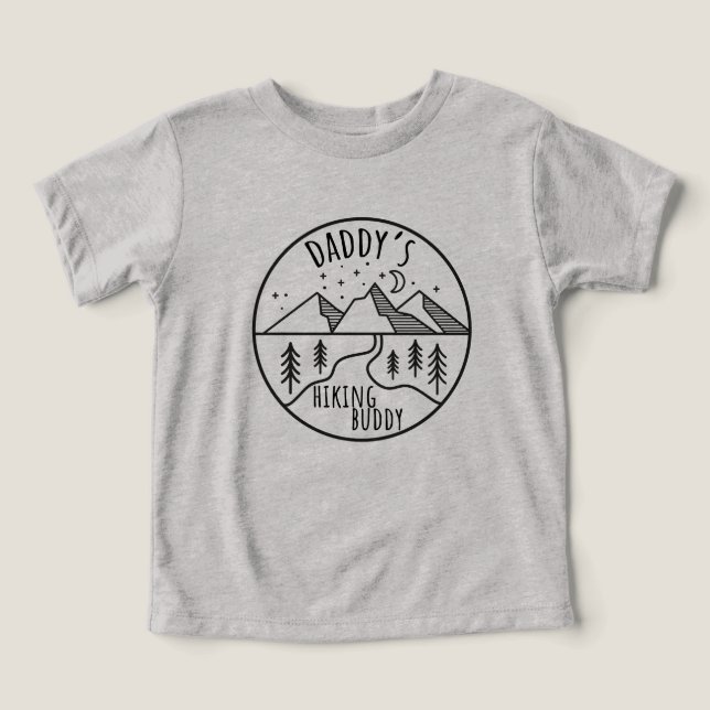 Daddy's hiking buddy kids t-shirt toddler t-shirt (Design Front)
