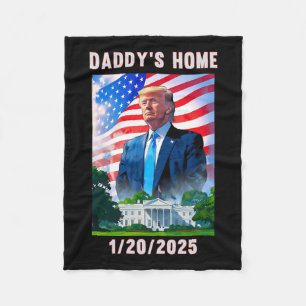 Daddy's Home Donald Trump 2024  Fleece Blanket