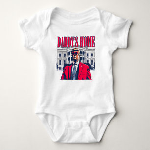 Daddy's Home Red White & Blue Trump Baby Bodysuit