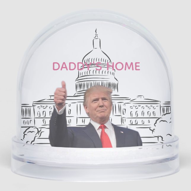  Daddy's Home Trump Gift Snow Globe (Front)
