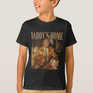 Daddy's Home Trump Trump 2024 Leopard Funny  T-Shirt