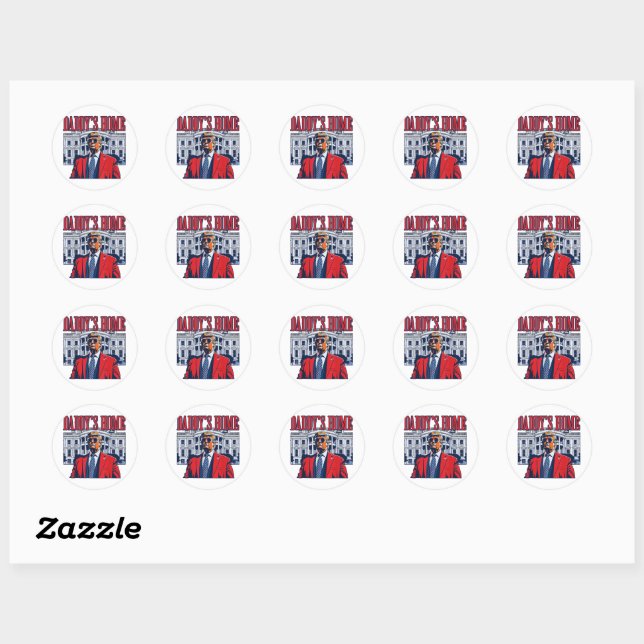 Daddy's Home Trump | White House Trump Gift Classic Round Sticker (Sheet)