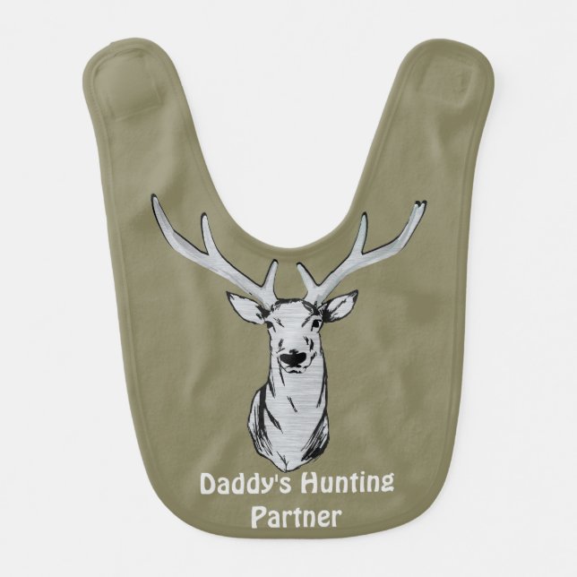 Daddy's Hunting Partner Baby Boy Bib (Front)