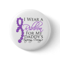 Daddy's Inspiring Courage - Pancreatic Cancer Pinback Button