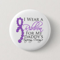 Daddy's Inspiring Courage - Pancreatic Cancer Pinback Button