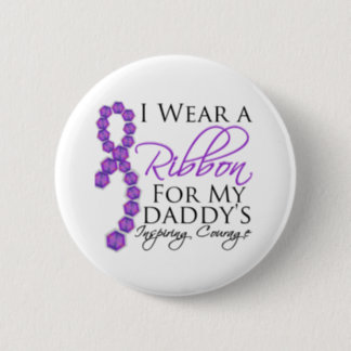 Daddy's Inspiring Courage - Pancreatic Cancer Pinback Button