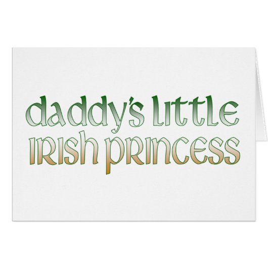 Daddy's Irish princess Cards (Front Horizontal)