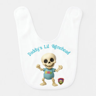 Daddy's Lil' Bonehead Baby Bib Boy