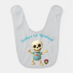 Daddy's Lil' Bonehead Baby Bib Boy