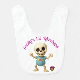 Daddy's Lil' Bonehead Baby Bib Girl