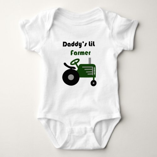 Daddys Lil Farmer Baby Bodysuit