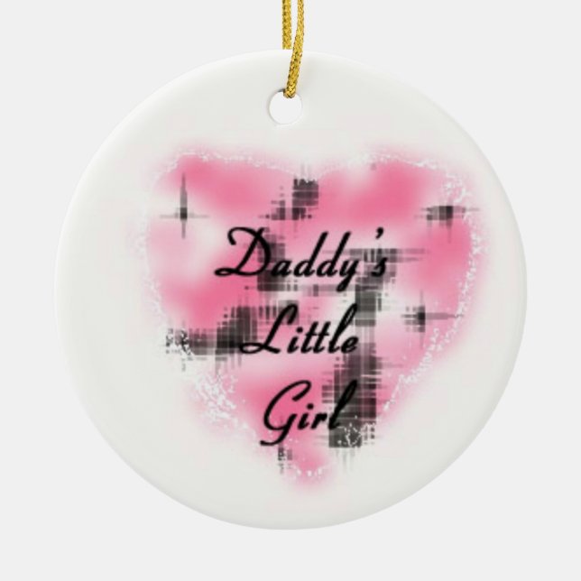 Daddy's Lil Girl Ceramic Ornament (Front)
