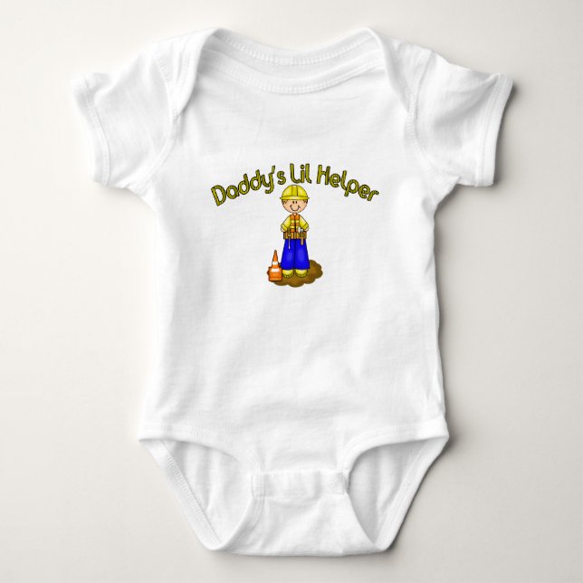 Daddy's Lil Helper - Boy Baby Bodysuit (Front)