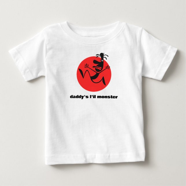 "daddy's l'il monster" baby T-Shirt (Front)