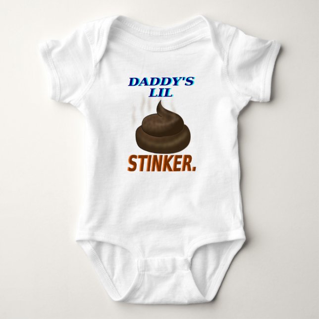 Daddy's Lil Stinker Baby Bodysuit (Front)