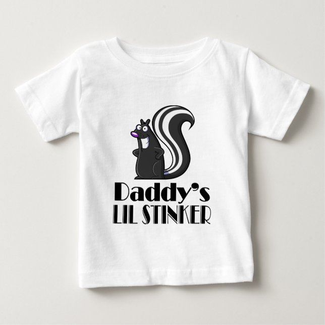 Daddy's Lil Stinker Baby T-Shirt (Front)