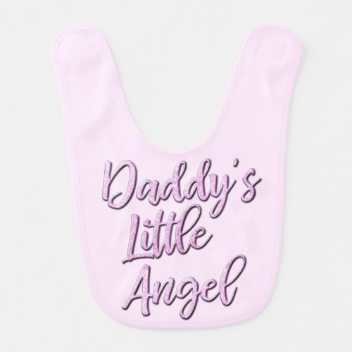 Daddys Little Angel baby bib