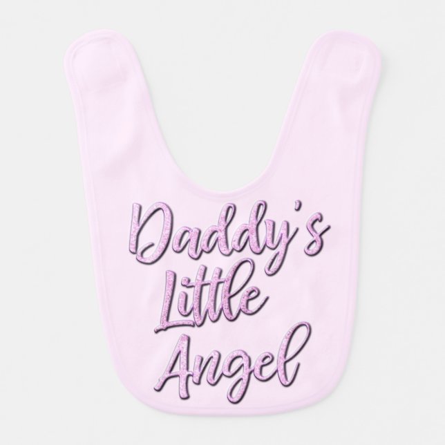 Daddy's Little Angel baby bib (Front)