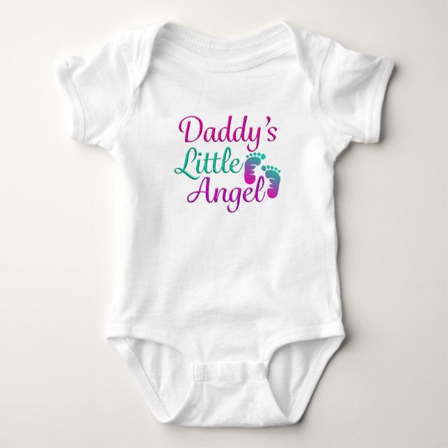 Daddy's Little Angel - Girl Baby Bodysuit (Front)