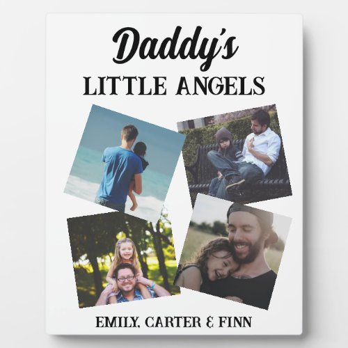 Daddys Little Angels  Photo Gift Plaque