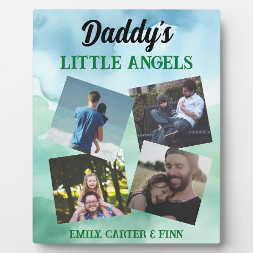 Daddys Little Angels  Photo Gift Plaque