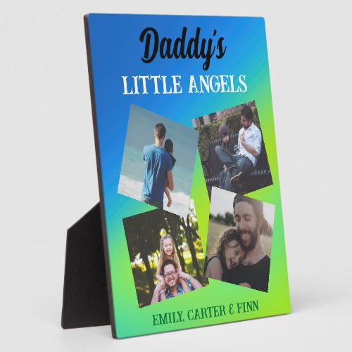 Daddys Little Angels  Photo Gift Plaque