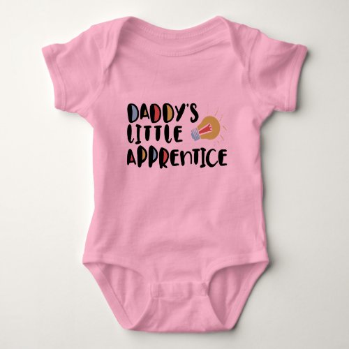 Daddys Little Apprentice Cute Future Electrician Baby Bodysuit