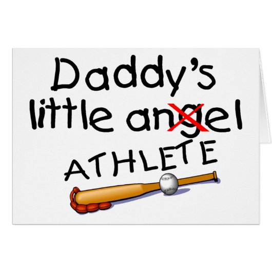 Daddys Little Athlete Cards (Front Horizontal)