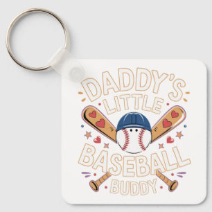 Daddy's Little Baseball Buddy Graphic Keychain