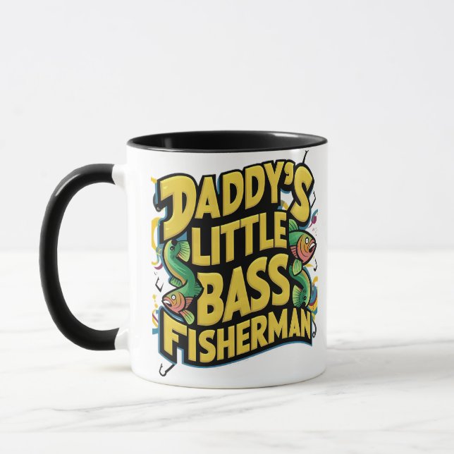 Daddys Little Bass Fisherman  Mug (Left)