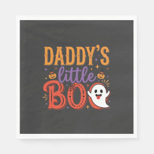 Daddy's Little Boo Halloween Ghost Design Napkins