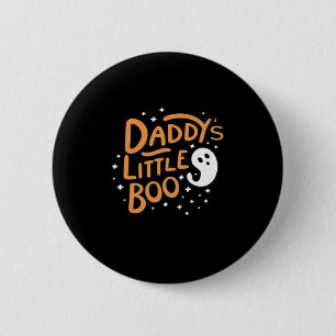 Daddys Little Boo Happy Halloween Style Button
