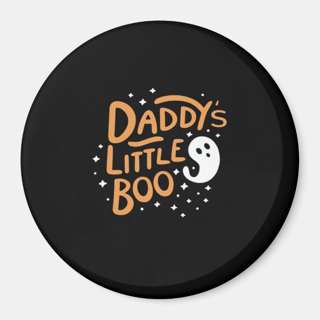 Daddys Little Boo Happy Halloween Style Magnet (Front)