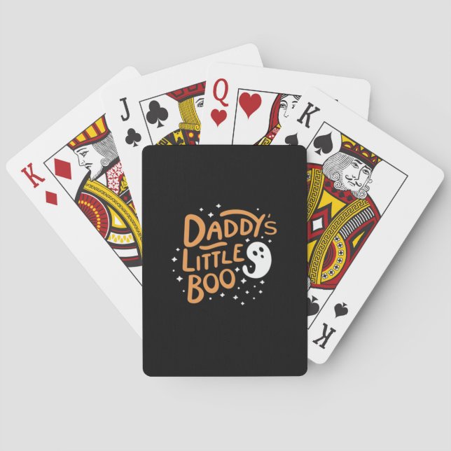Daddys Little Boo Happy Halloween Style Poker Cards (Back)