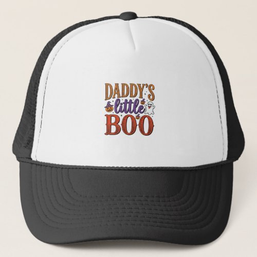 Daddys Little Boo Vintage Halloween Trucker Hat