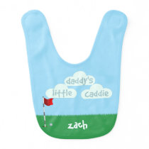 Daddys Little Caddie Cute Little Golfer Baby Bib Daddys Little Caddie Cute Little Golfer Baby Bib