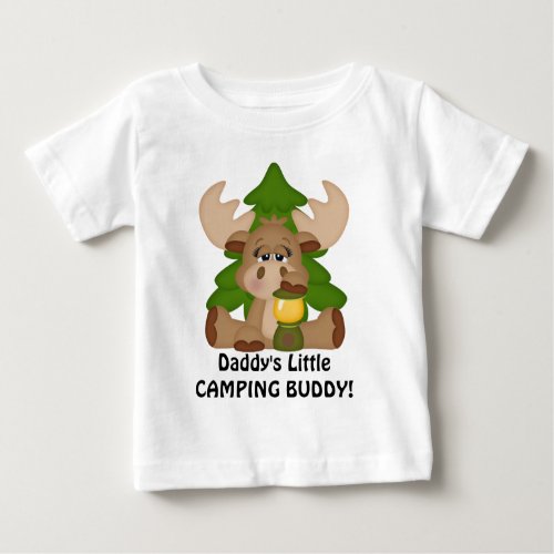 Daddys little camping buddy baby boy t_shirt