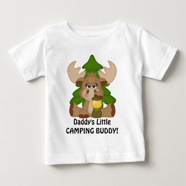 Daddy's little camping buddy baby boy t-shirt (Front)