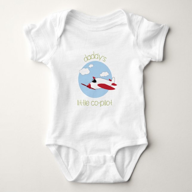 Daddy's Little Co-Pilot Baby Bodysuit (Front)