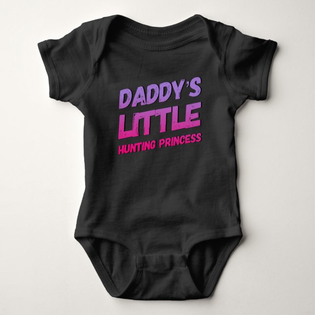 Daddy's Little Coon Hunting Princess Baby Bodysuit (Front)